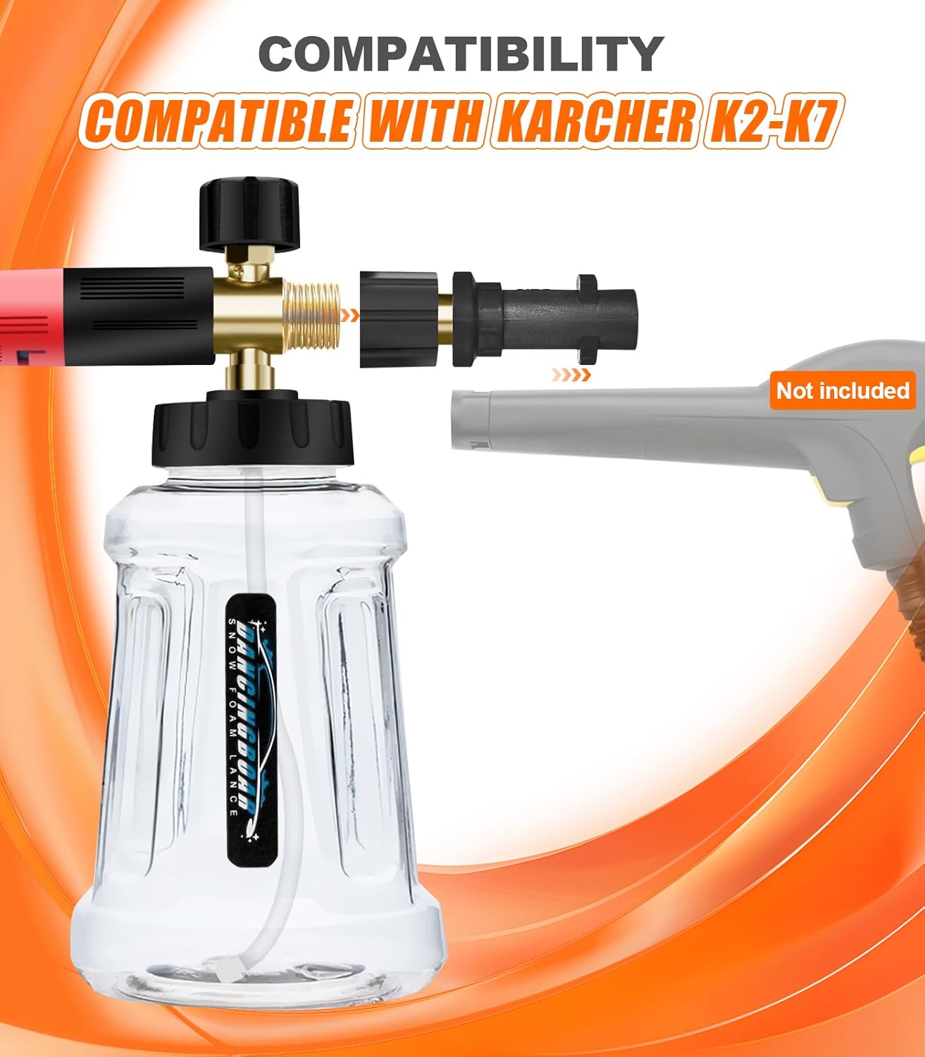 Nastavak za pjenu za Kärcher K2–K7 | Foam Cannon 1L za perač pod tlakom - Slika 6