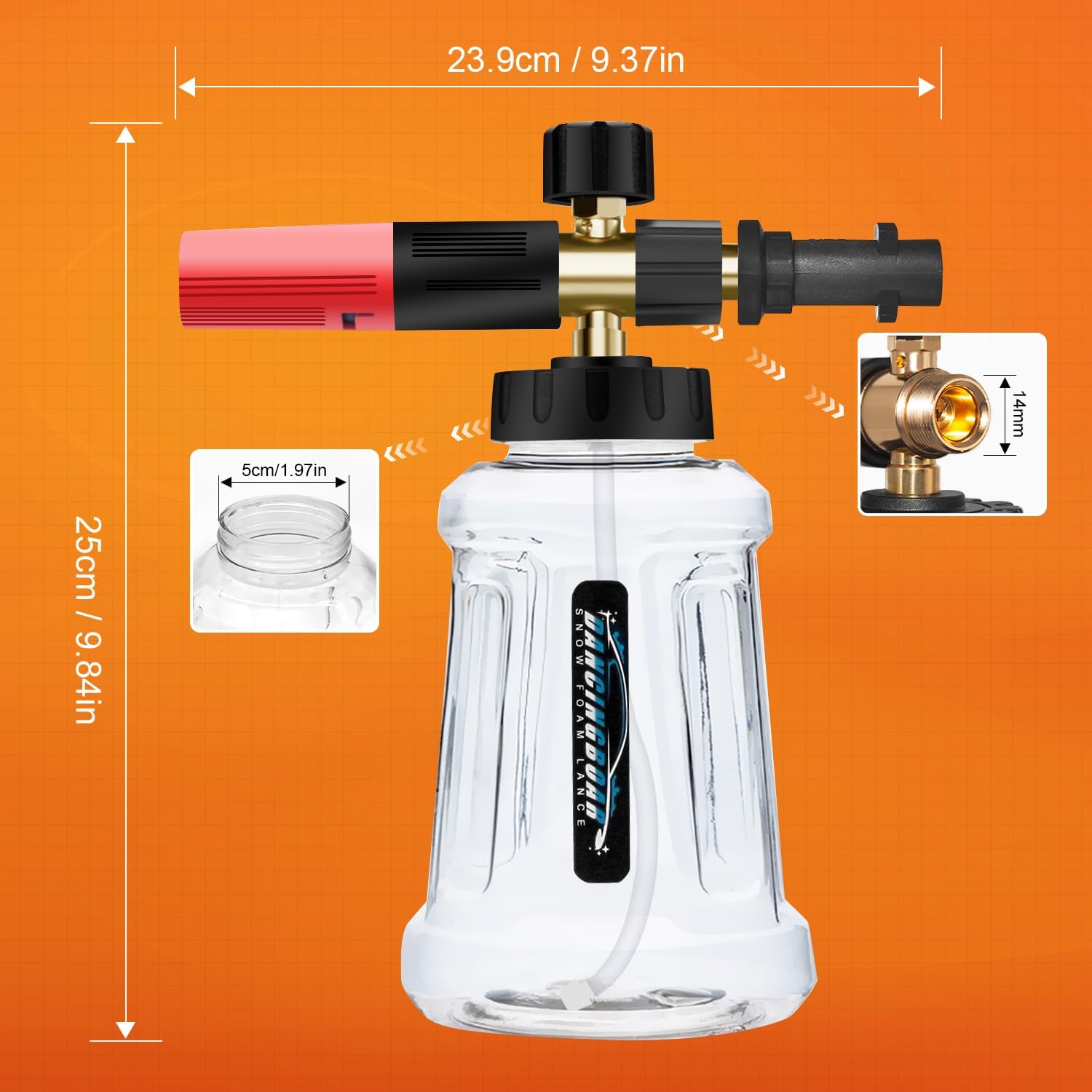 Nastavak za pjenu za Kärcher K2–K7 | Foam Cannon 1L za perač pod tlakom - Slika 2
