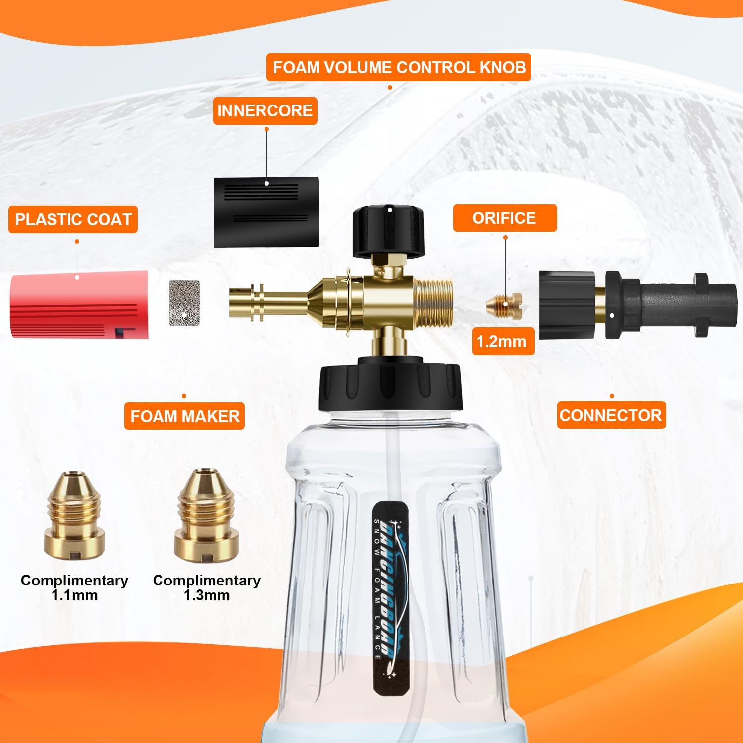 Nastavak za pjenu za Kärcher K2–K7 | Foam Cannon 1L za perač pod tlakom - Slika 3