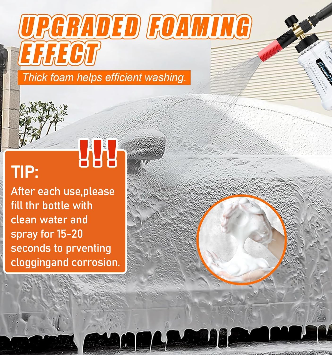 Nastavak za pjenu za Kärcher K2–K7 | Foam Cannon 1L za perač pod tlakom - Slika 7