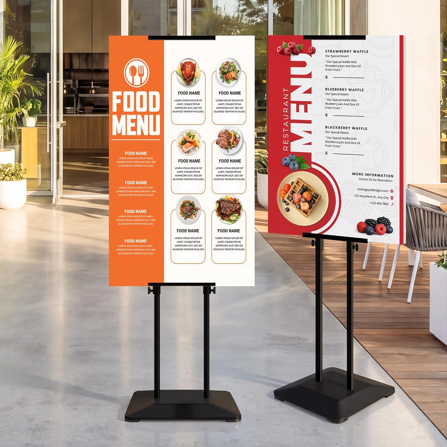 Reklamni stalak za plakate – dvostrani podesivi stalak - Slika 4