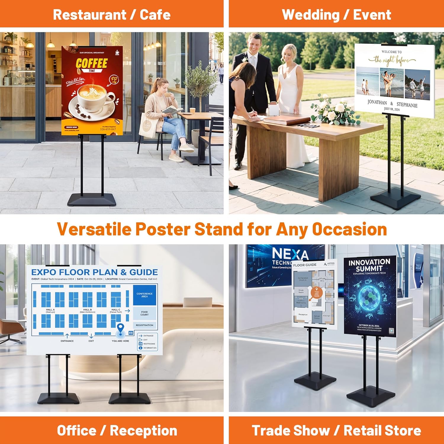 Reklamni stalak za plakate – dvostrani podesivi stalak - Slika 2