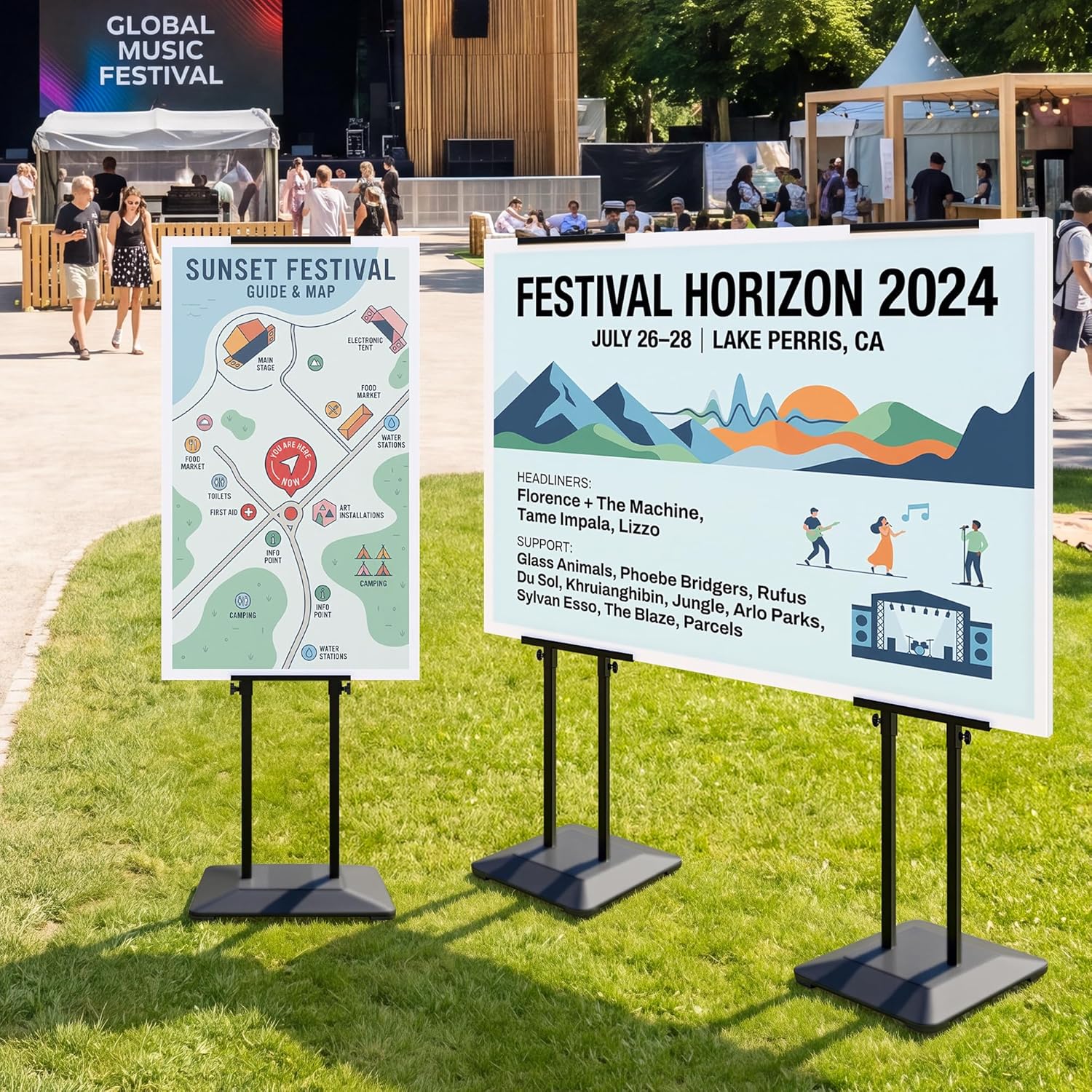 Reklamni stalak za plakate – dvostrani podesivi stalak - Slika 3