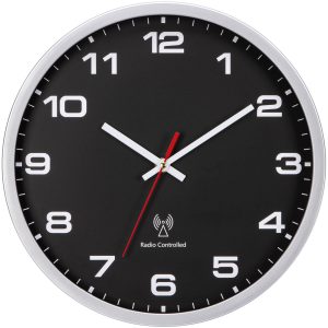 NESIFEE radijski zidni sat vintage dizajna 30 cm – crni