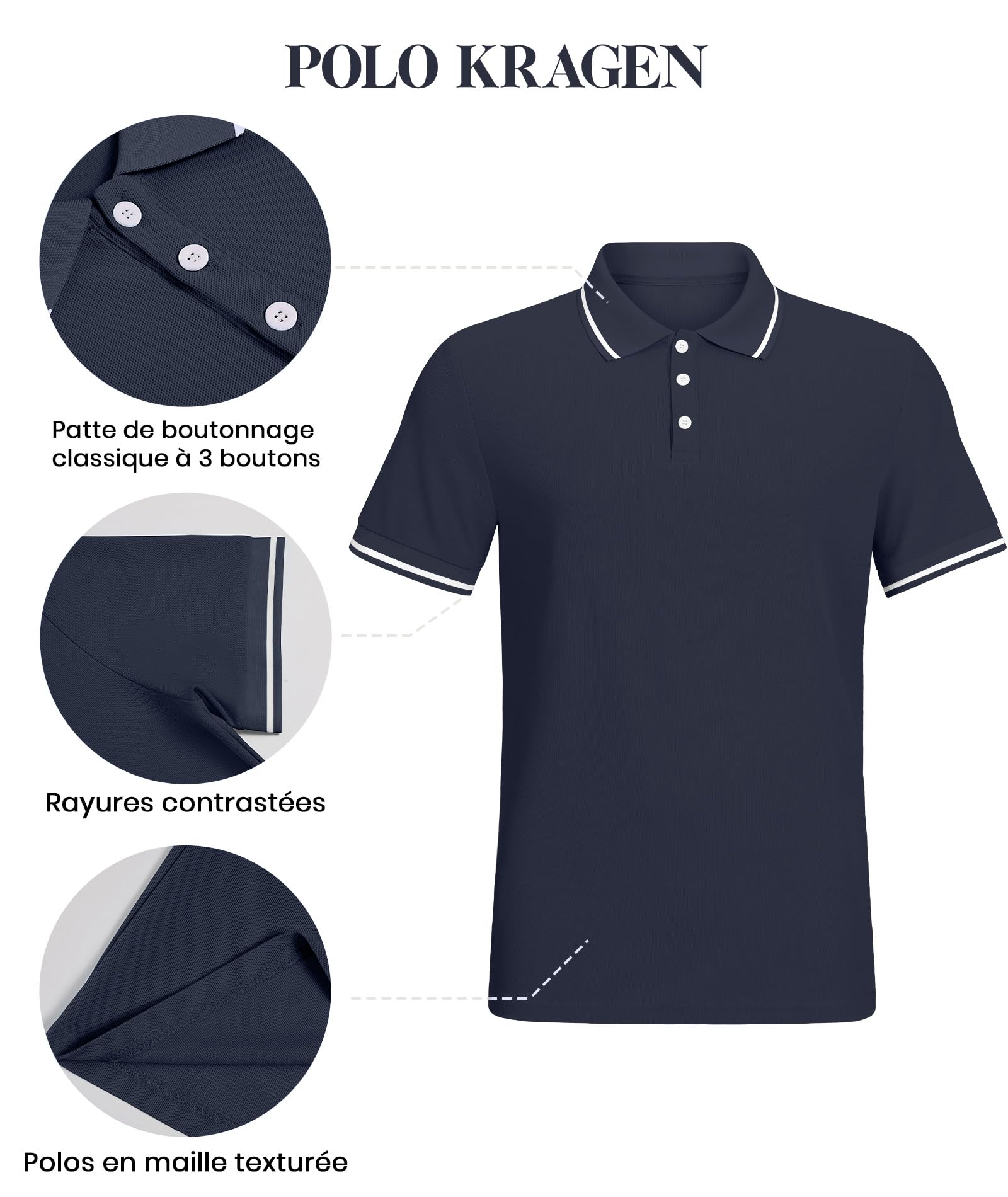 Muška polo majica za golf, brzo sušenje – razne boje - Slika 5