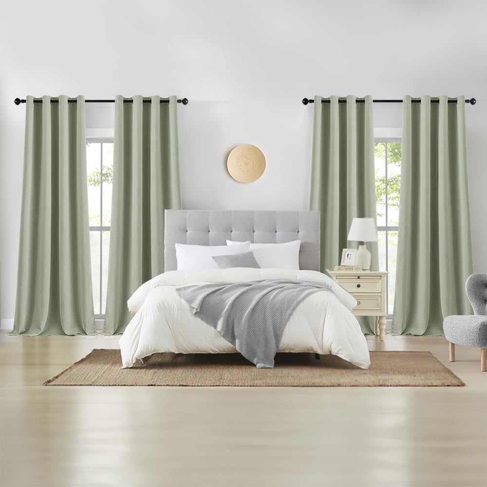 MIULEE termo zavjese sa zatamnjenjem 140 × 145 cm – zelene, 2 komada - Slika 2