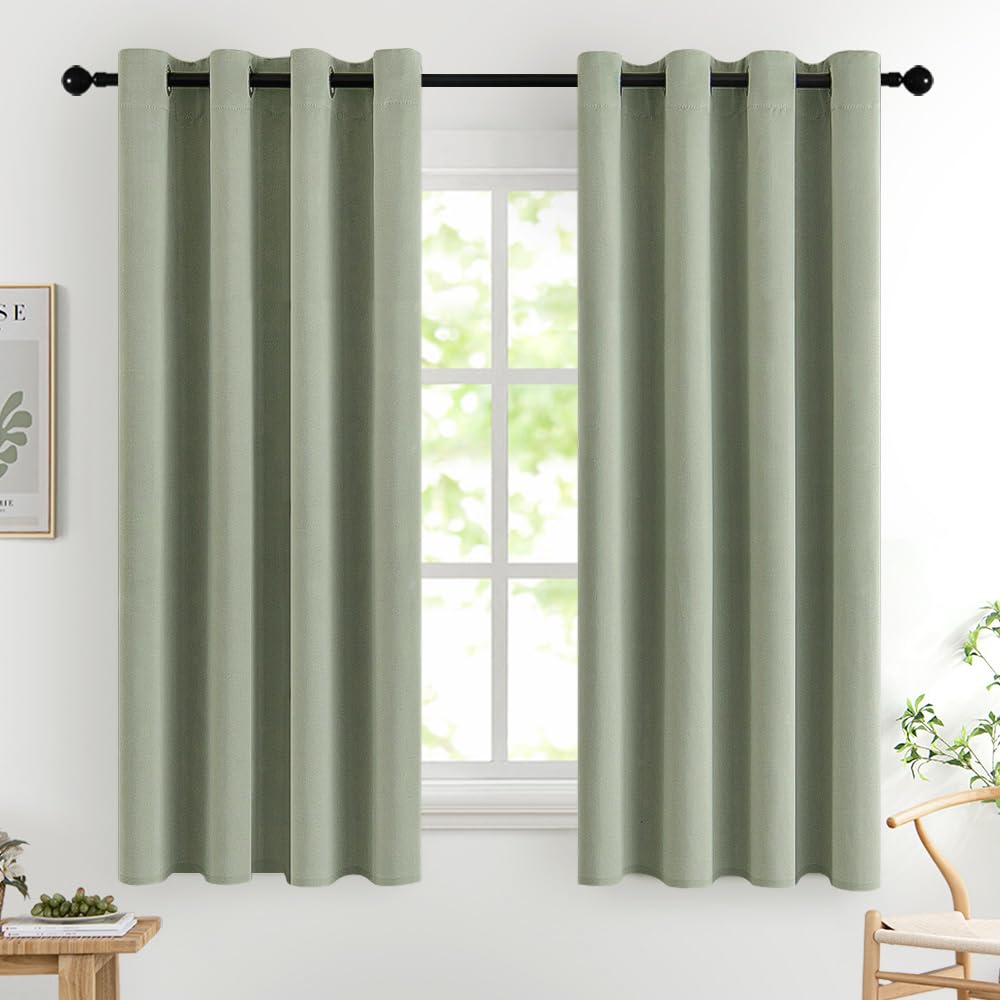 MIULEE termo zavjese sa zatamnjenjem 140 × 145 cm – zelene, 2 komada