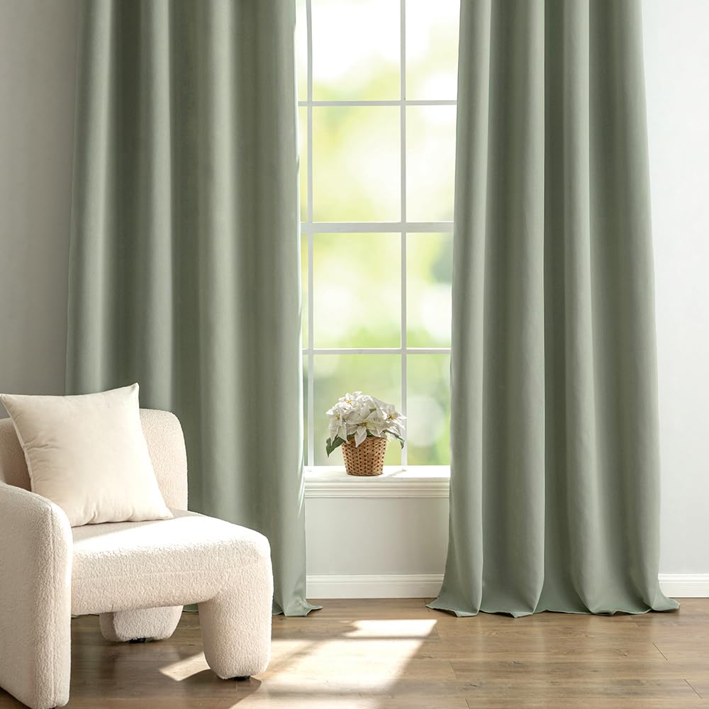 MIULEE termo zavjese sa zatamnjenjem 140 × 145 cm – zelene, 2 komada - Slika 3